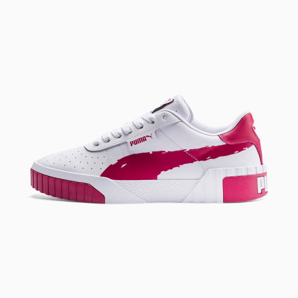 Puma Cali Brushed Női Sportcipő - Fehér/Rózsaszín ( Hungary - DCYZR9631 )